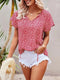 Boho Top Caitlin Damen gemustert lockerer Schnitt trendig