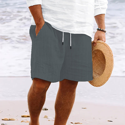 Herrenshorts Leinen-Baumwolle Mix locker geschnitten mit Taschen