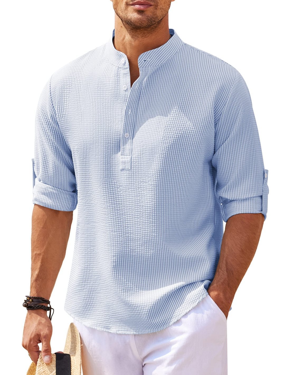 Camisa de cuello alto "Elegant Comfort"