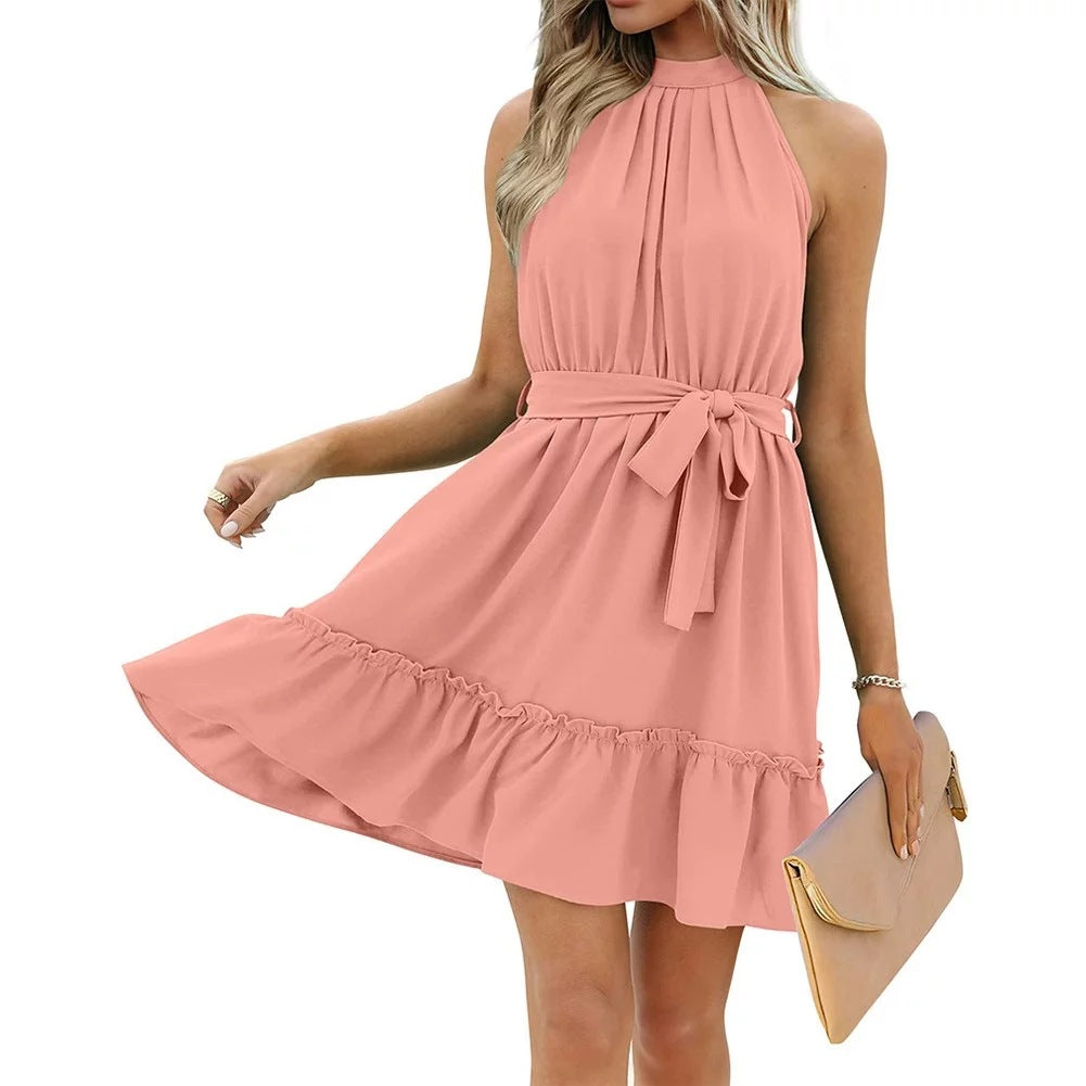 Elegante abito a tubino con scollo rotondo - stile estivo