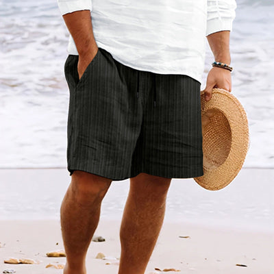 Herrenshorts Leinen-Baumwolle Mix locker geschnitten mit Taschen