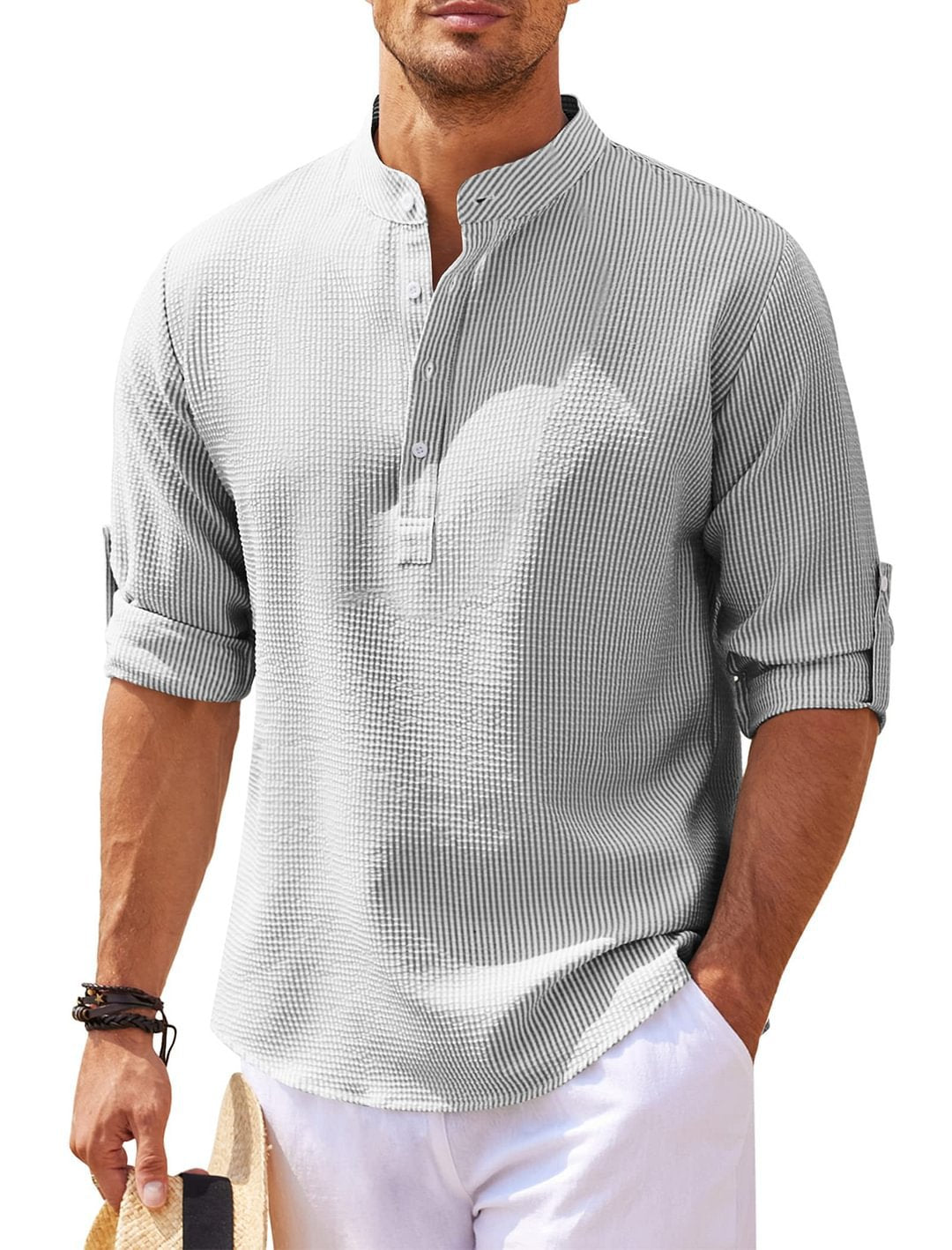 Camisa de cuello alto "Elegant Comfort"
