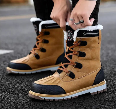 Herren-Winterstiefel - Warm gefütterte Schneeschuhe mit rutschfester Sohle