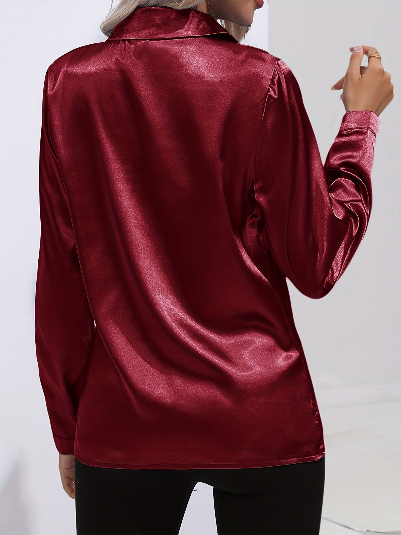 Odalinde - Women's Elegant Satin Blouse