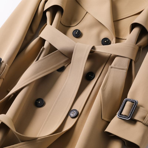 Trench lungo con cintura - Must-have elegante per autunno e primavera