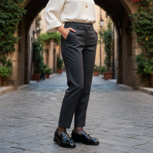 Ortopedické dámske mokasíny z kože - čierne