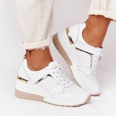 Damen Keil Turnschuhe | Plattform Bequeme Wanderschuhe