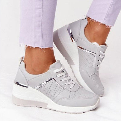 Damen Keil Turnschuhe | Plattform Bequeme Wanderschuhe