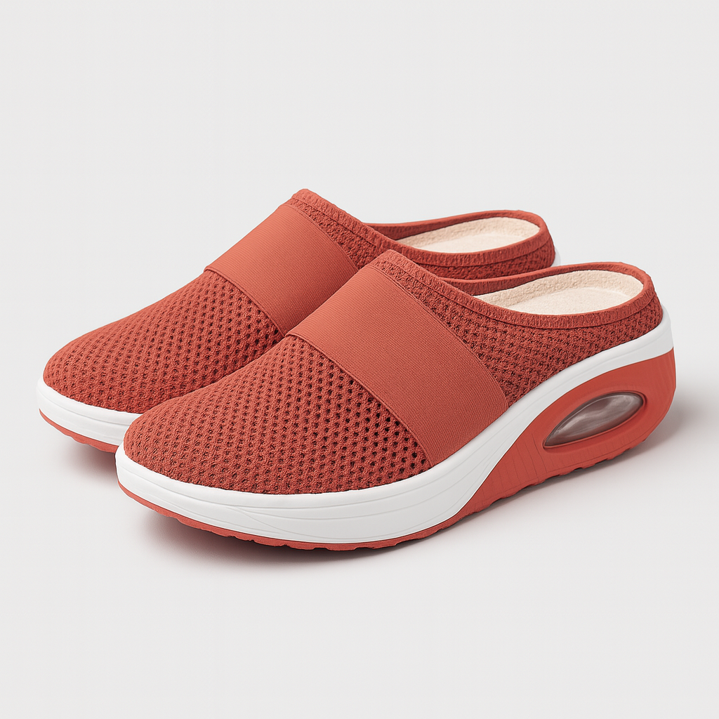 Orthopedic air-cushioned shoes red