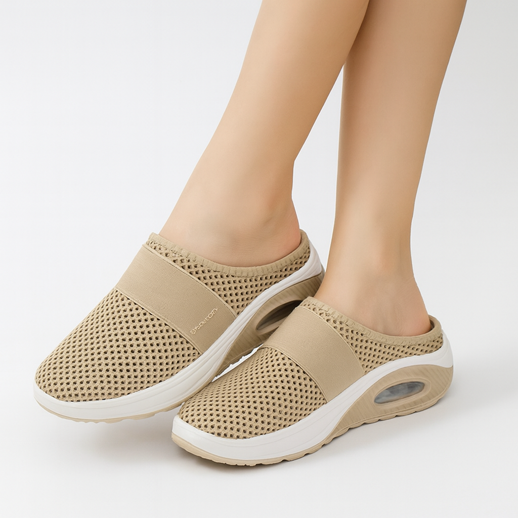 Orthopedic air-cushioned shoes with model 