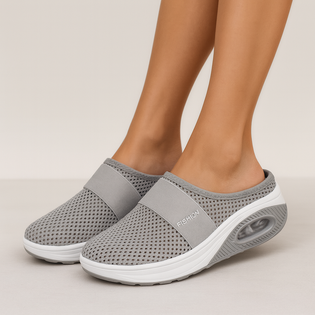 Orthopedic air-cushioned shoes with model 