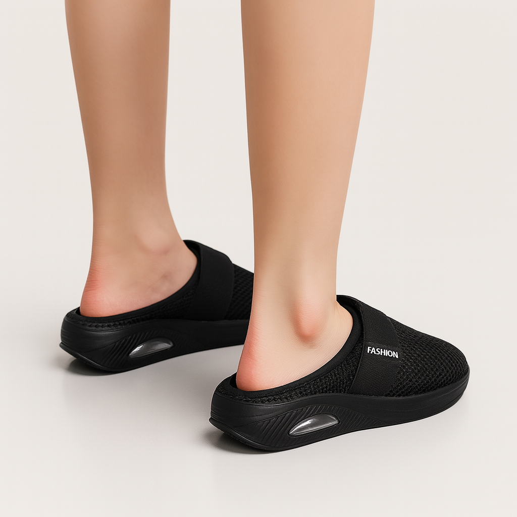 Orthopedic air-cushioned shoes with model 