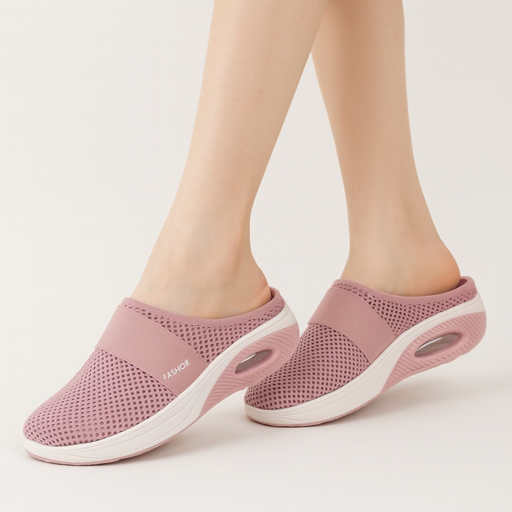 Orthopedic air-cushioned shoes with model 