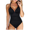 Badeanzug Damen mit V-Ausschnitt und vorgeformten Cups eleganter Look
