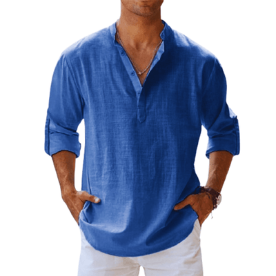 Relaxed Fit – Leinen-Henley für Herren