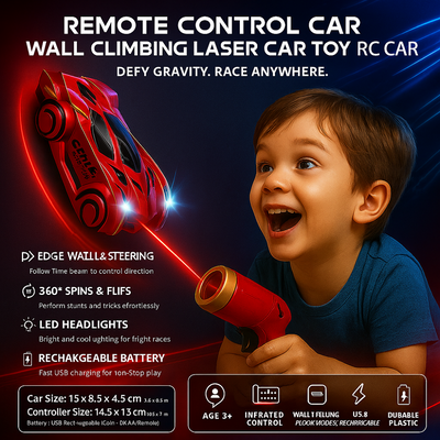 Coche teledirigido con láser para escalar paredes