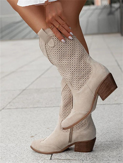 Marilyn | Atmungsaktive Cowboy-Stiefel Für Damen | Halblang