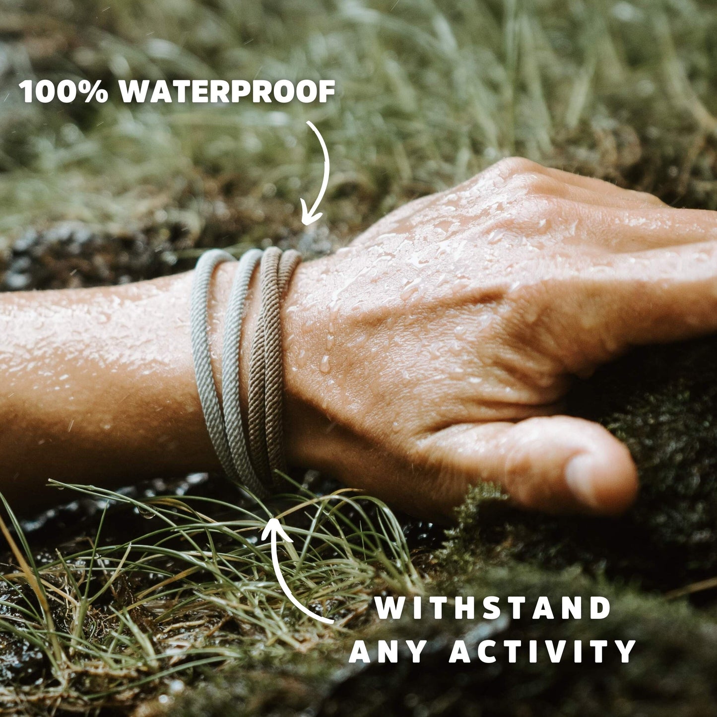 Ara - Bracelet magnétique en corde - Édition brune