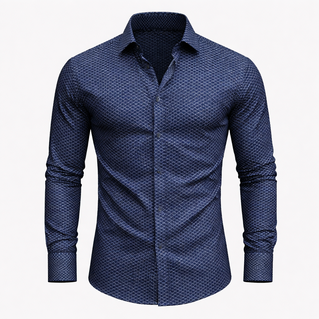 Stylish checked shirt for men blue