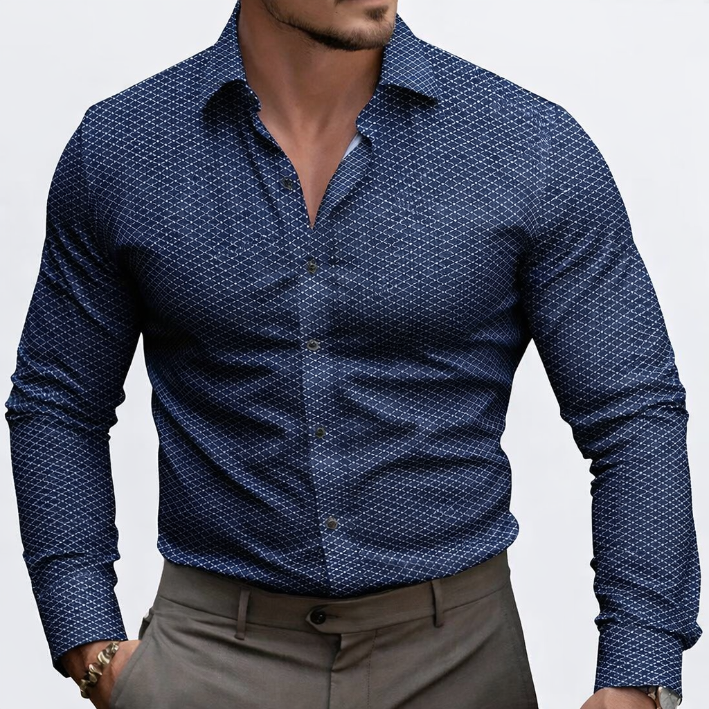 Stylish checked shirt for men blue