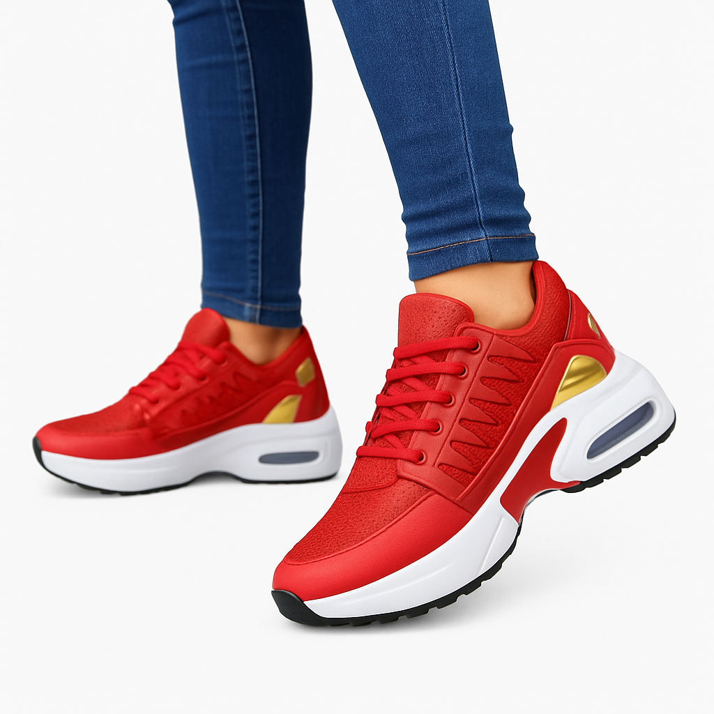 Non-slip orthopedic shoe red