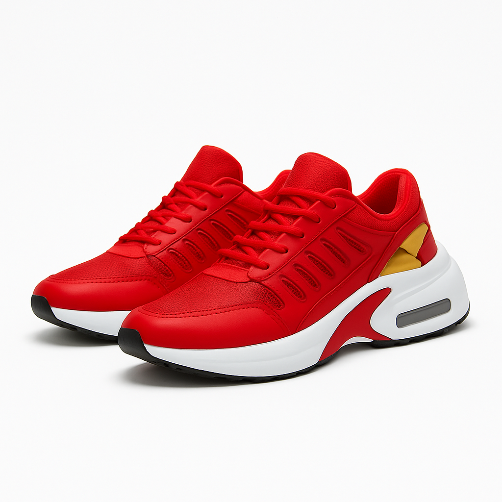 Non-slip orthopedic shoe red