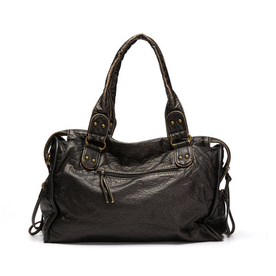 sac de cours noir vintage grand format