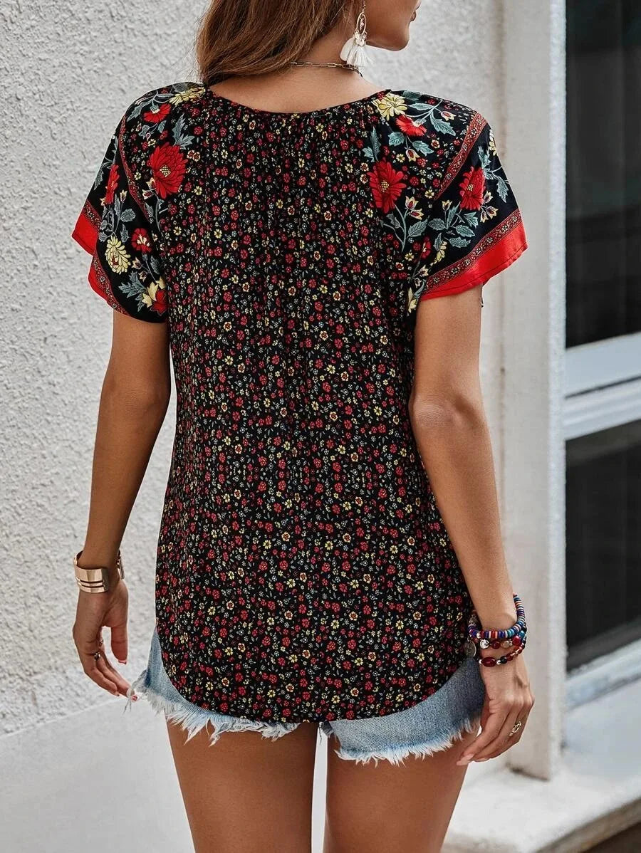 Bluse Kataleya Damen kurzarm vielseitig leicht für Sommer
