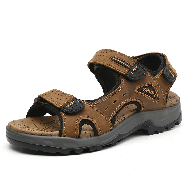 Herrensandalen aus Leder - bequeme Sommersandalen für den Strand