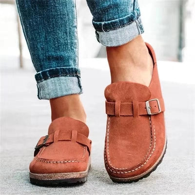 Schwarze Leder-Loafer für Damen
