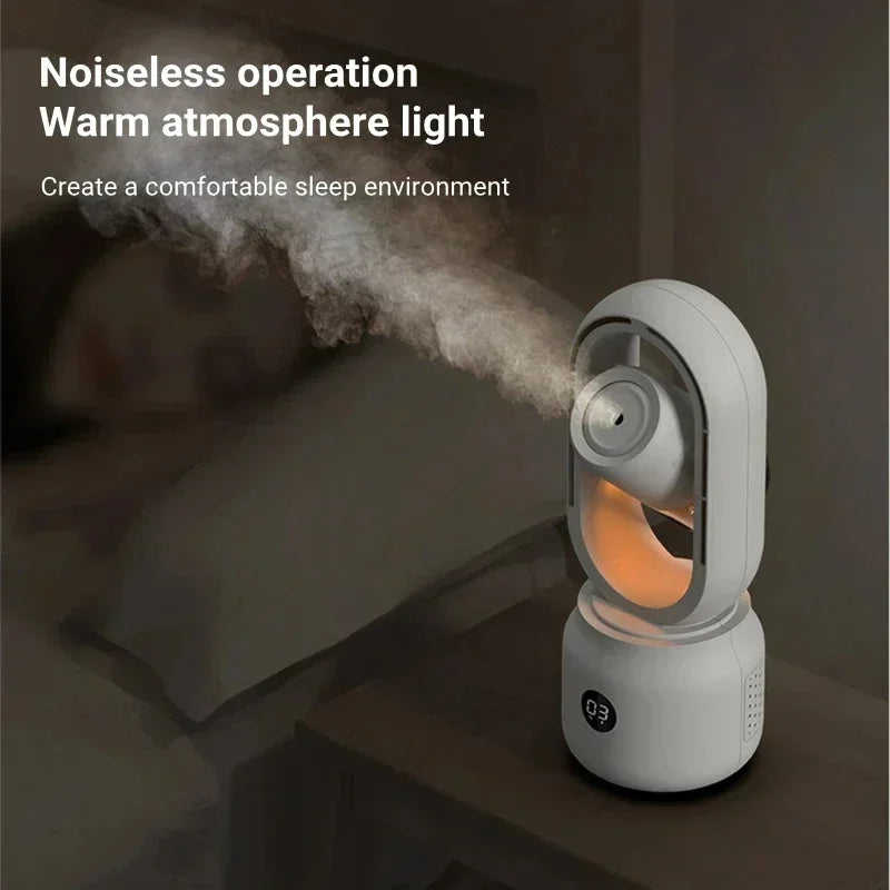 Bladeless Fan Night Light Spray