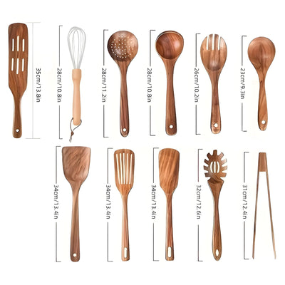 EcoWood 11-teiliges Küchen-Set aus Holz