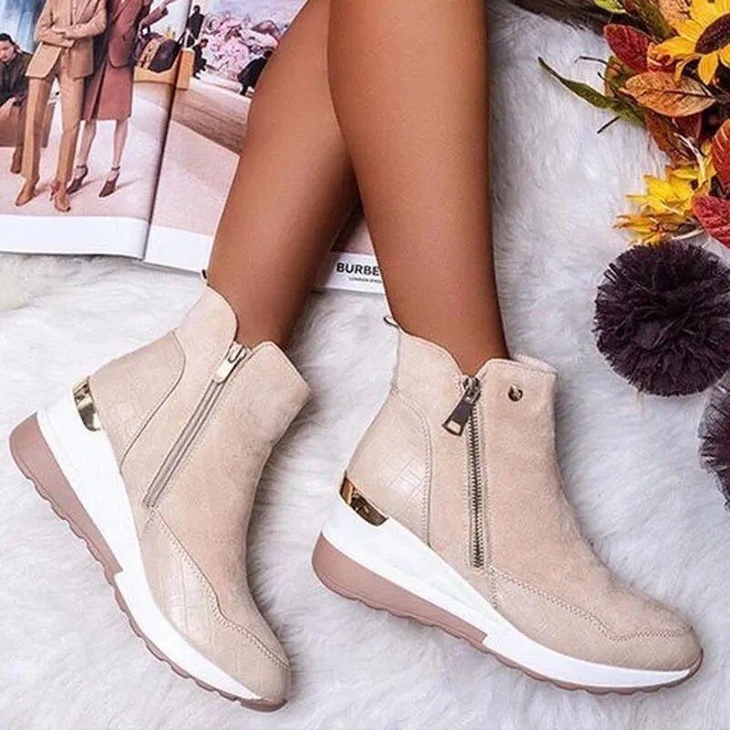 Orthopädische Winterstiefel für Frauen - warm, wasserdicht und stützend