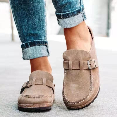 Schwarze Leder-Loafer für Damen