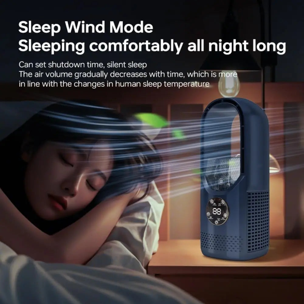 Bladeless Fan with Humidifier and RGB Lights for Ultimate Comfort