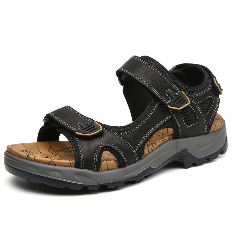 Herrensandalen aus Leder - bequeme Sommersandalen für den Strand