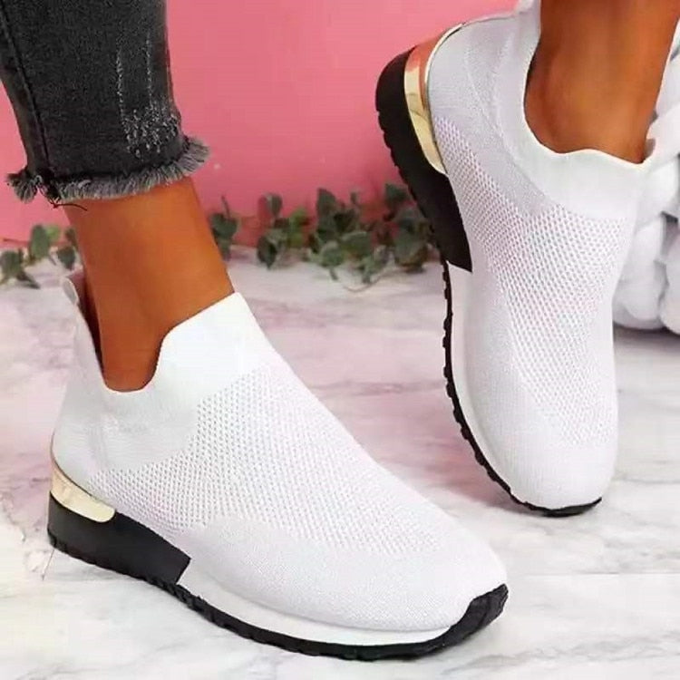 Zapatillas de punto colorblock modernas para mujer | Perfectas para cualquier ocasión