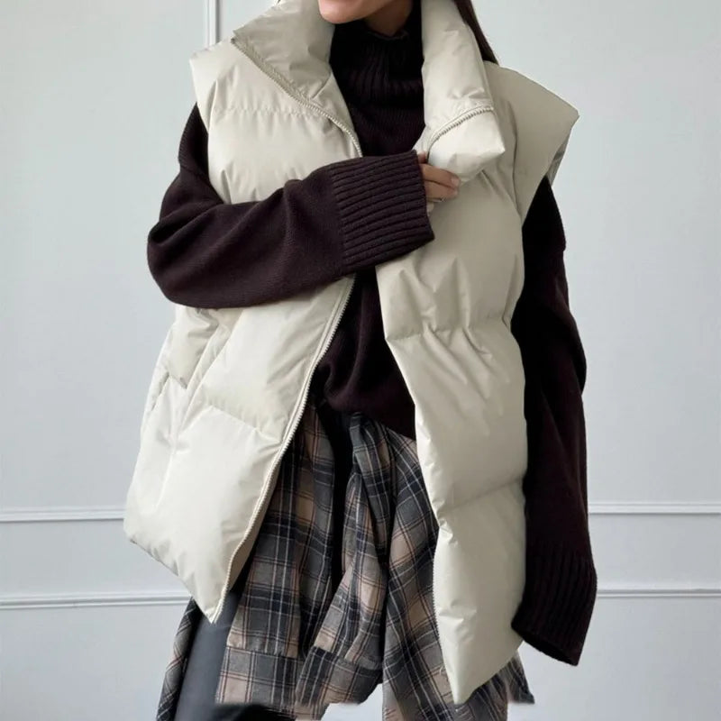 Κομψό μπουφάν puffer για γυναίκες