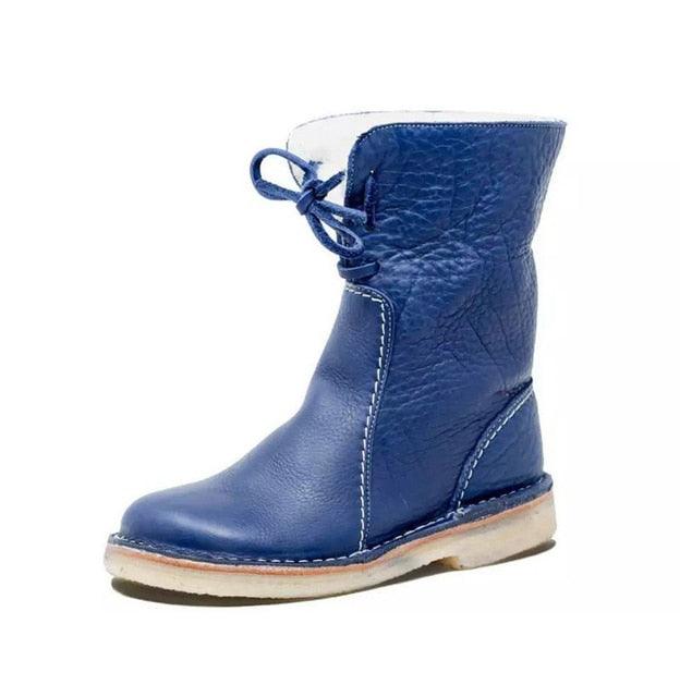 Bottes en polaire imperméables pour femmes avec doublure en laine chaude - Idéales pour l'hiver