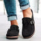 Schwarze Leder-Loafer für Damen