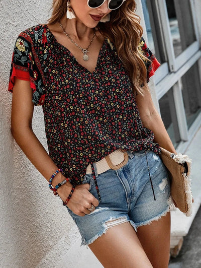Bluse Kataleya Damen kurzarm vielseitig leicht für Sommer