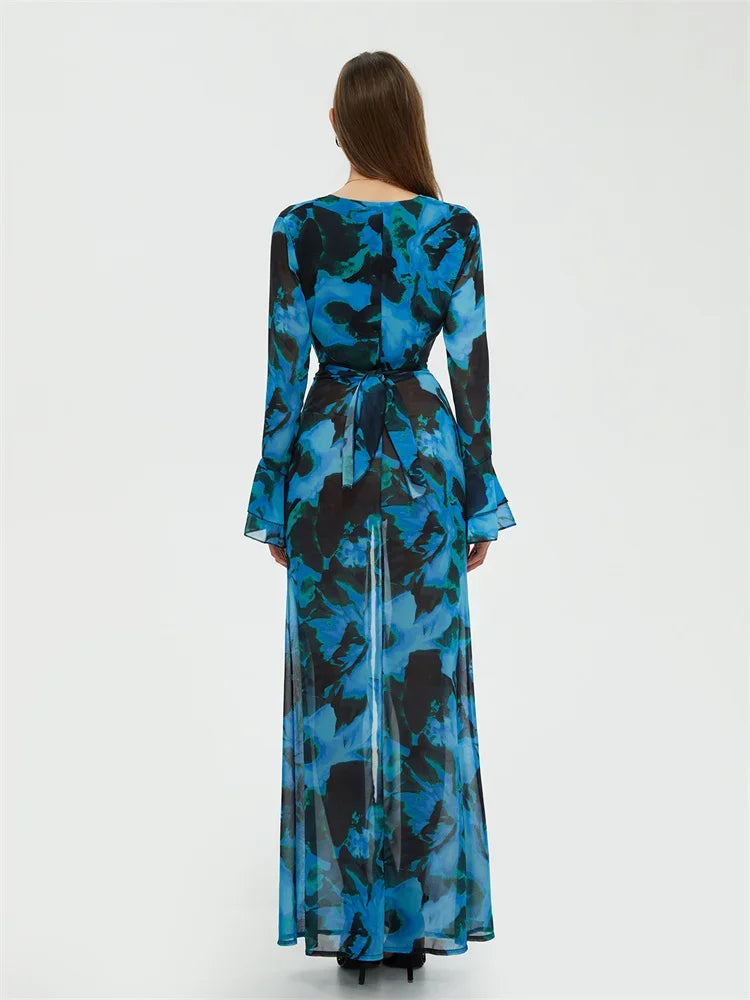 Corinne | Τυπωμένο διαχωρισμένο φόρεμα για γυναίκες