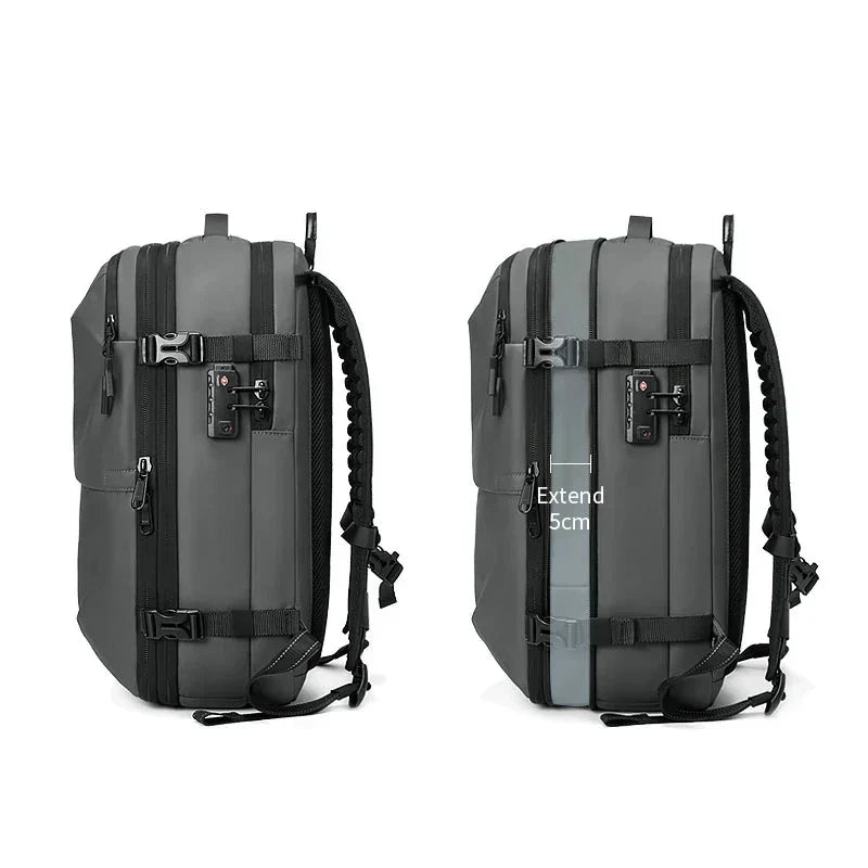 Anti-Diebstahl-Rucksack - 60L Reiserucksack mit Vakuum-Kompression