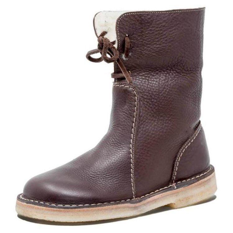 Wasserdichte Fleece-Damenstiefel mit warmem Wollfutter - Ideal für den Winter