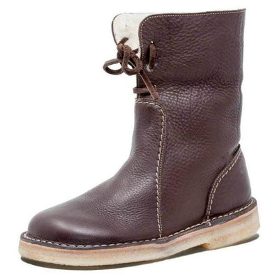 Wasserdichte Fleece-Damenstiefel mit warmem Wollfutter - Ideal für den Winter