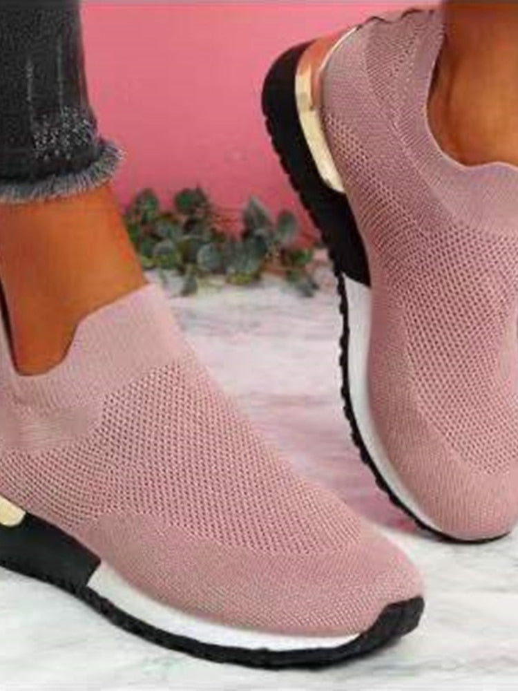 Zapatillas de punto colorblock modernas para mujer | Perfectas para cualquier ocasión
