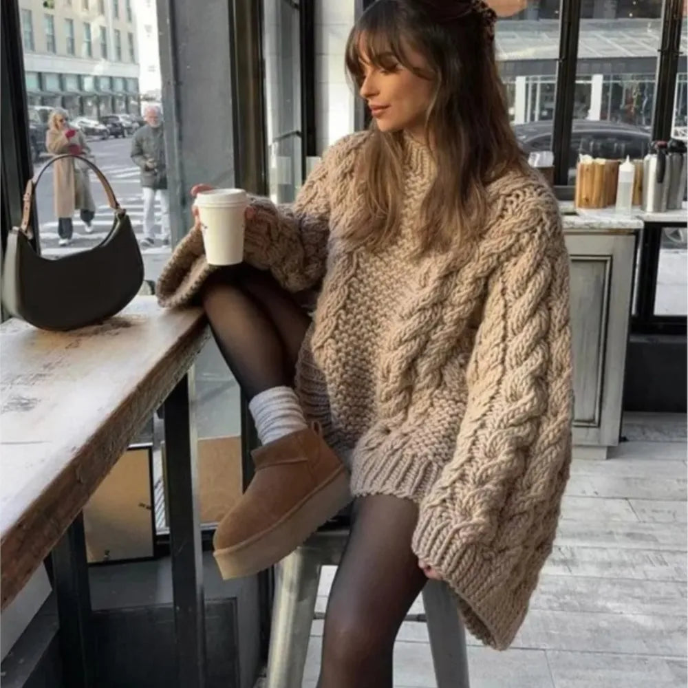 Mia - Damen Pullover Oversized - Stylischer Strick | Pullover