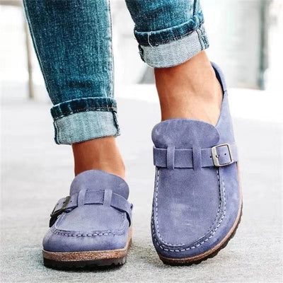 Schwarze Leder-Loafer für Damen