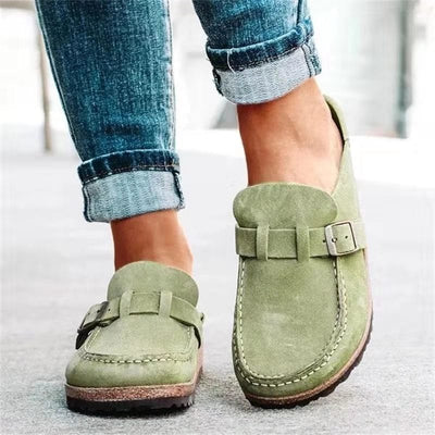 Schwarze Leder-Loafer für Damen