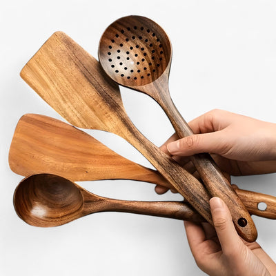 EcoWood 11-teiliges Küchen-Set aus Holz